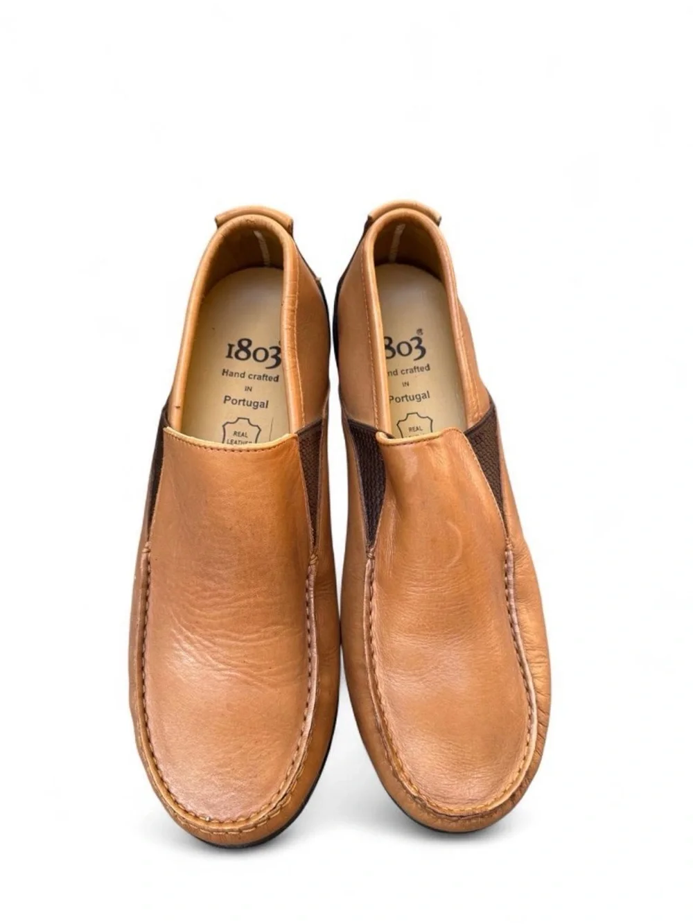 Men's Slip-On Leather Loafers in Tan